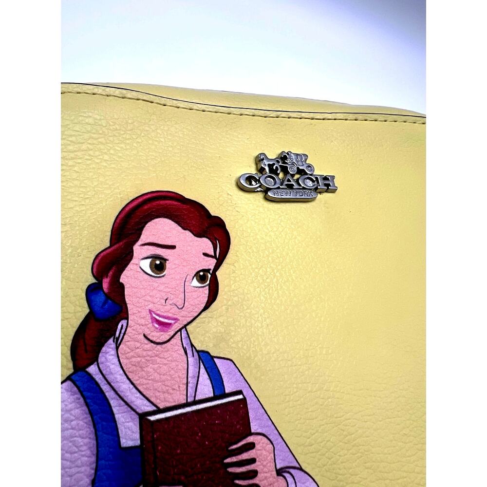 Coach x Disney Belle Cosmetic Bag Yellow Beauty and the Beast Makeup Pouch